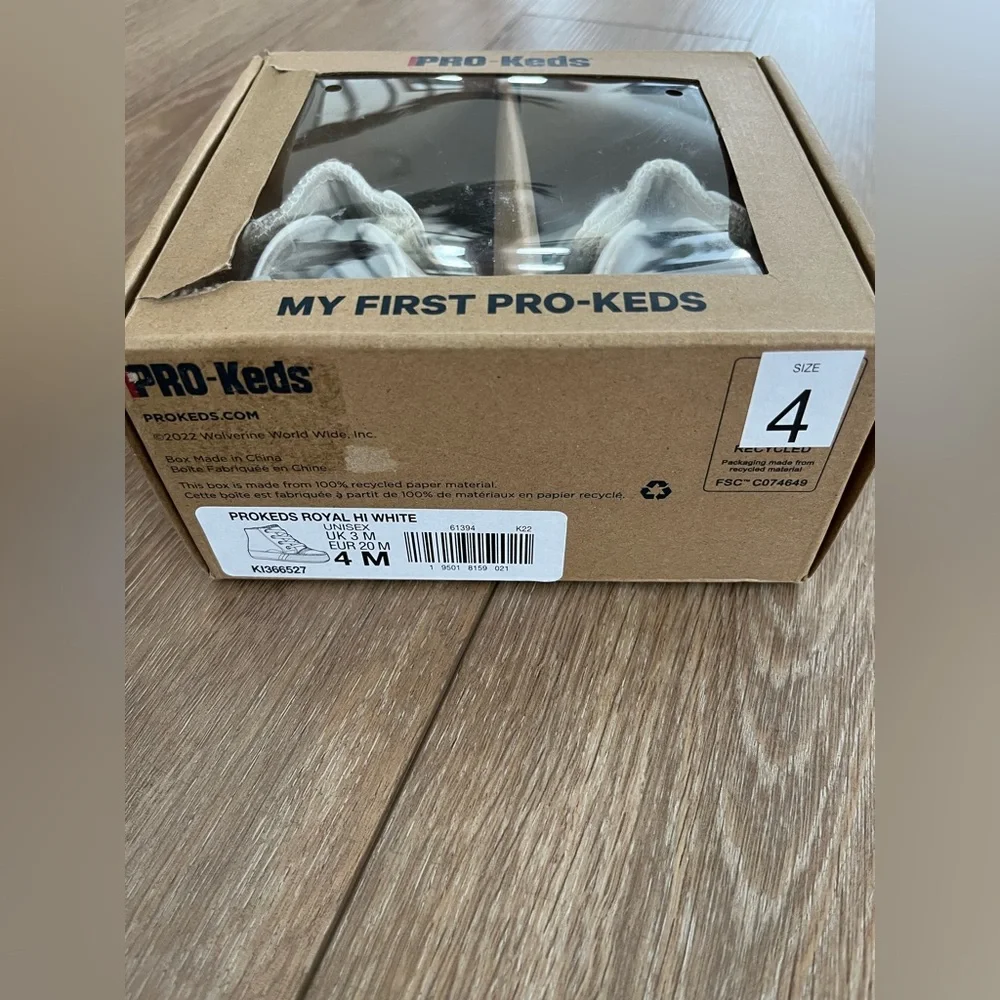 Brand New My First Pro-Keds White Unisex Baby Crib Shoe Size 4